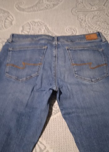 Mavi Baskılı Slim Fit Denim Midi Kot Pantolon - Görsel 3