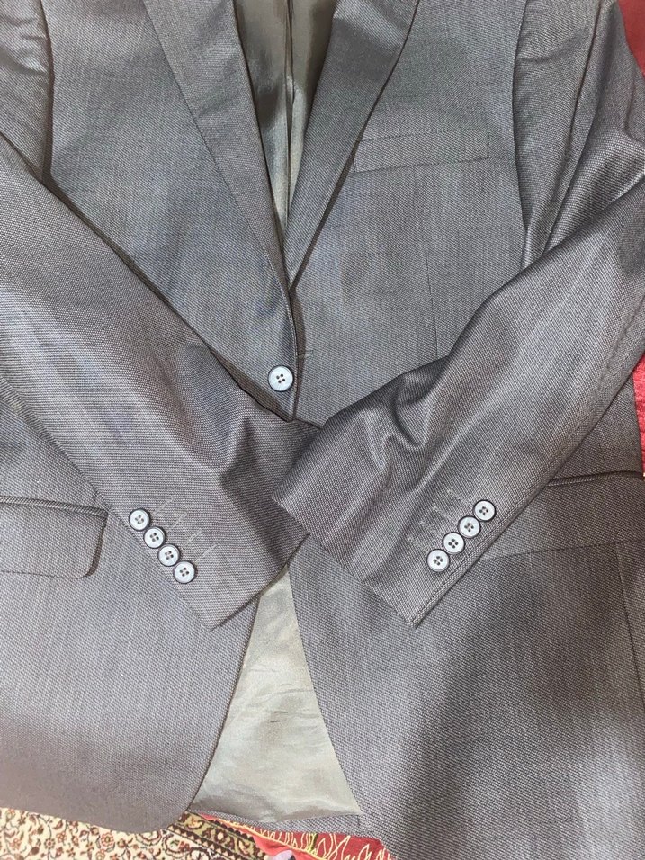 Gri Düğmeli Erkek Takım Ceketi - Görsel 3