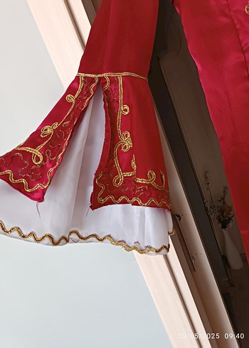 Diger Bordo Nakışlı Uzun Kollu Henna Elbisesi - Görsel 2