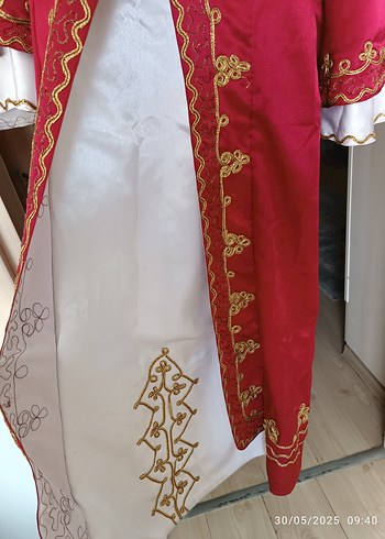 Diger Bordo Nakışlı Uzun Kollu Henna Elbisesi - Görsel 8