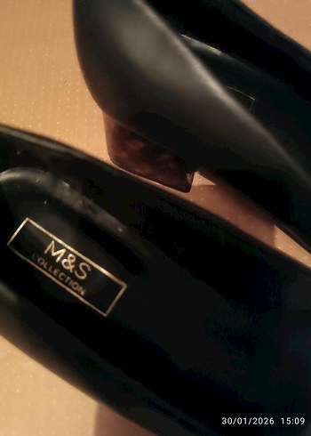 Siyah  Kadın Topuklu Ofis Ayakkabısı - Görsel 5