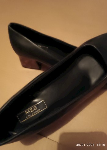 Siyah  Kadın Topuklu Ofis Ayakkabısı - Görsel 7