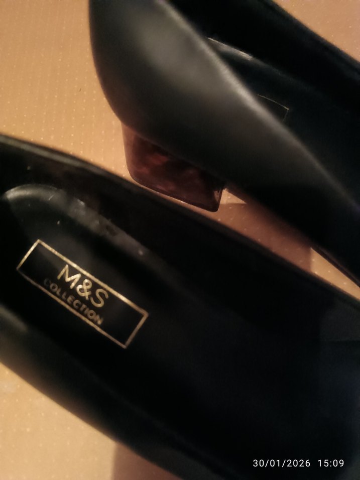 Siyah  Kadın Topuklu Ofis Ayakkabısı - Görsel 5