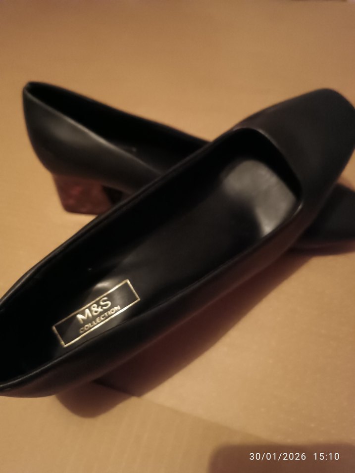 Siyah  Kadın Topuklu Ofis Ayakkabısı - Görsel 4