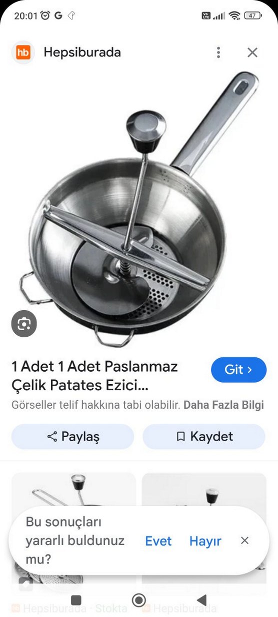 Gri Paslanmaz Çelik Mutfak meyve  patates ezecegi - Görsel 5