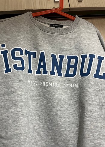 Gri İstanbul Baskılı Kadın Sweatshirt - Görsel 2