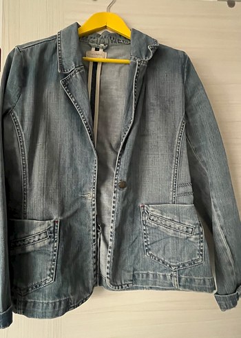 Kadın Denim Vintage Blazer Ceket - Görsel 2