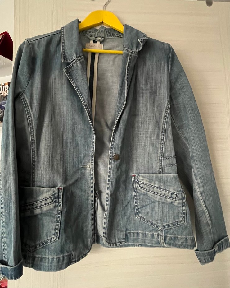 Kadın Denim Vintage Blazer Ceket - Görsel 2