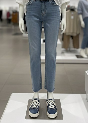 Kadın Mavi Denim Dolgu Topuklu Spor Ayakkabı - Görsel 2