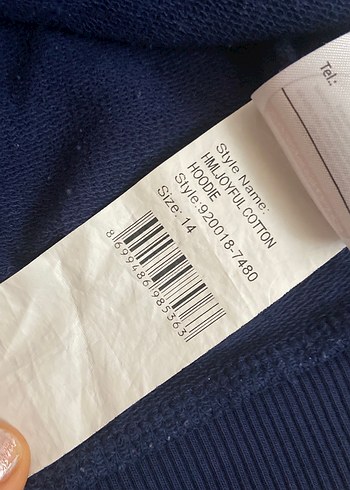 Hummel Kapüşonlu lacivert Sweatshirt 14 yaş - Görsel 4