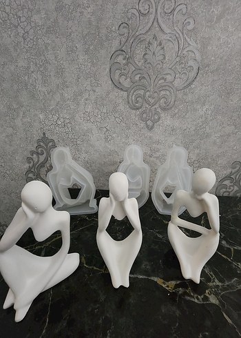 Beyaz Modern Figürler Seti - Görsel 3