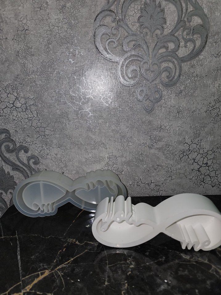 Beyaz Gri Sonsuzluk Silikon Kalıp - Görsel 2