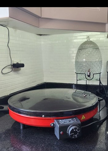 Kırmızı Elektrikli termostatlı gözleme katmer sacı - Görsel 2