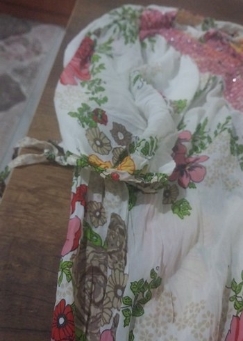 Çiçek Desenli Bohem mini Elbise - Görsel 4