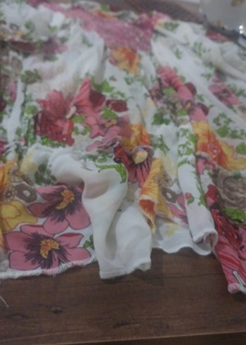 Çiçek Desenli Bohem mini Elbise - Görsel 2