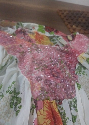 Çiçek Desenli Bohem mini Elbise - Görsel 3