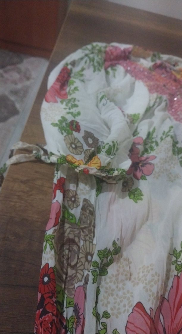 Çiçek Desenli Bohem mini Elbise - Görsel 4