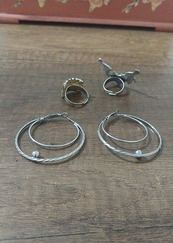 Bohem Gri Boncuklu Mini Küpeler - Görsel 2