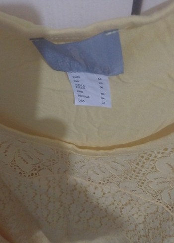Sarı Dantel Detaylı Kadın Bluz - Görsel 2