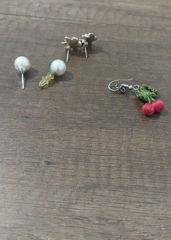 Renkli Mini Boncuklu Kadın Küpeler - Görsel 2