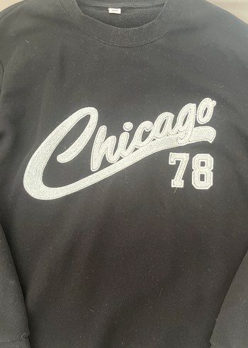 Siyah Baskılı Uzun Kollu Sweatshirt - Görsel 2