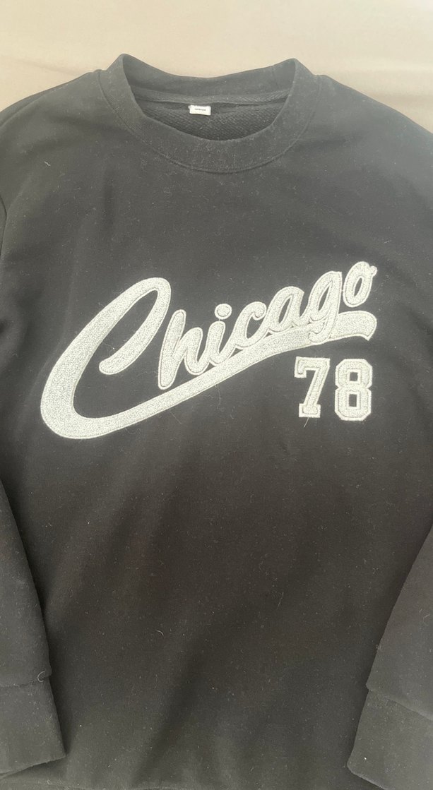 Siyah Baskılı Uzun Kollu Sweatshirt - Görsel 2