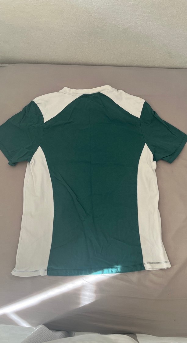 Yeşil Beyaz Kısa Kollu Erkek Spor Tişörtü - Görsel 2