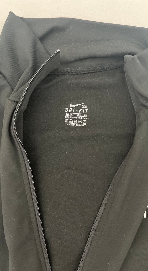 Erkek Siyah Fermuarlı Yakalı Nike Spor Sweatshirt - Görsel 4