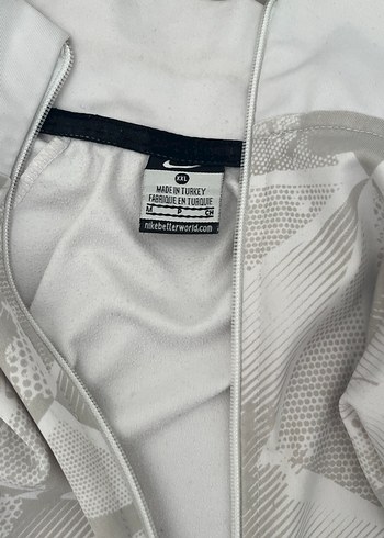Nike Pro Baskılı Gri Beyaz Uzun Kollu hırka - Görsel 4