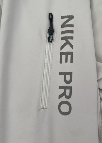 Nike Pro Baskılı Gri Beyaz Uzun Kollu hırka - Görsel 3