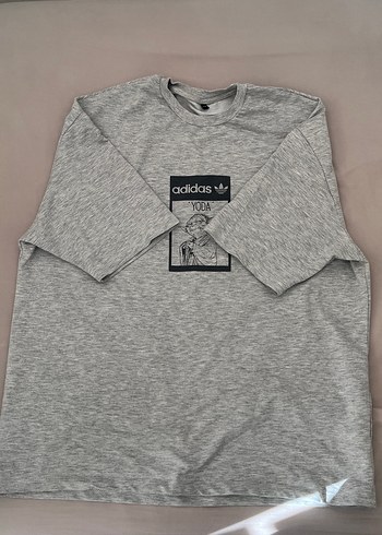 Gri Adidas Baskılı Erkek Tişört - Görsel 3