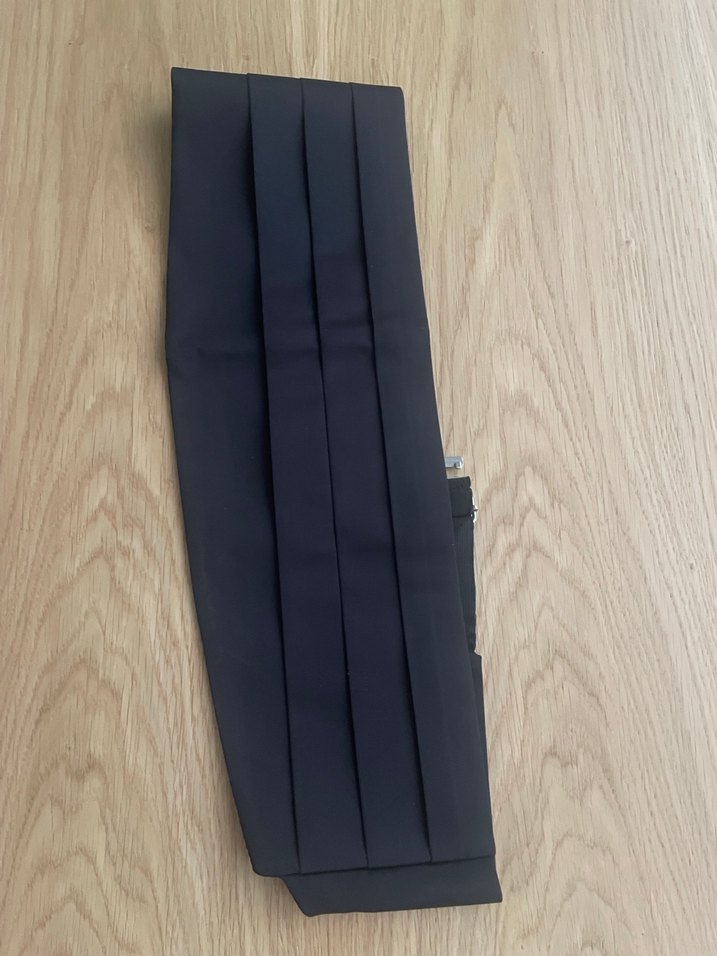 Erkek Siyah Düz Papyon ve Aksesuar Seti - Görsel 5