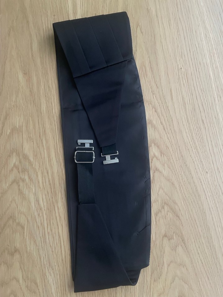 Erkek Siyah Düz Papyon ve Aksesuar Seti - Görsel 4