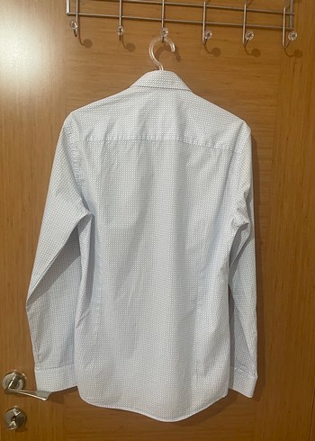 Erkek Regular Fit Düğmeli Beyaz Gömlek - Görsel 4