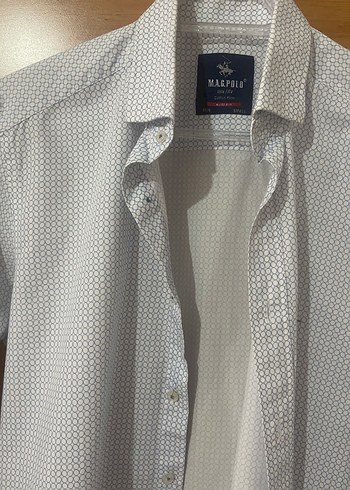 Erkek Regular Fit Düğmeli Beyaz Gömlek - Görsel 2