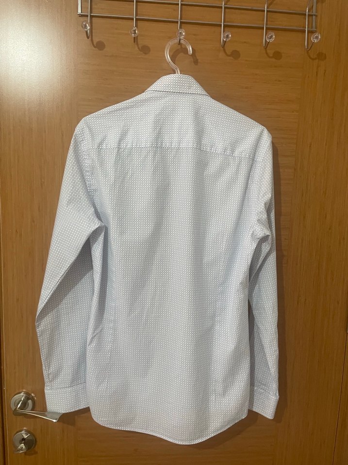 Erkek Regular Fit Düğmeli Beyaz Gömlek - Görsel 4