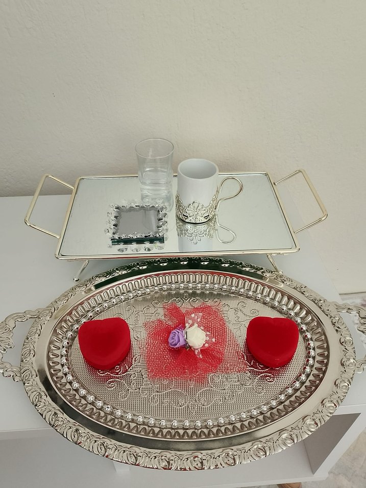 Damat kahvesi tepsisi 
Söz nişan tepsisi - Görsel 5