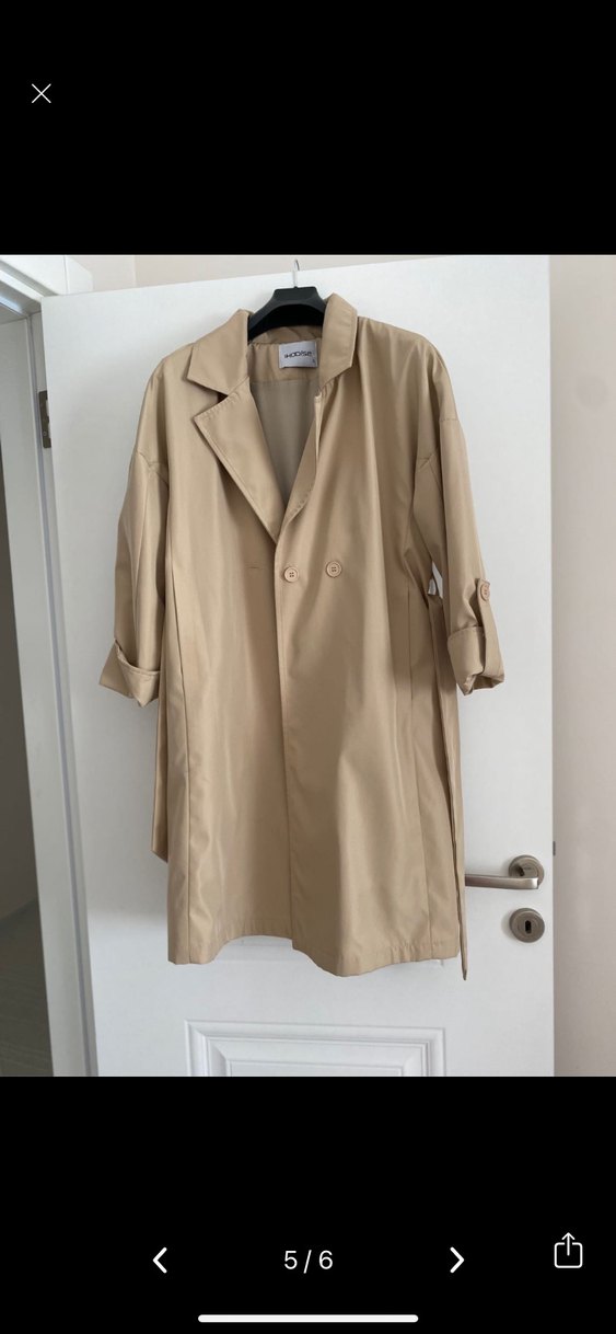 Bej Trençkot - Görsel 5