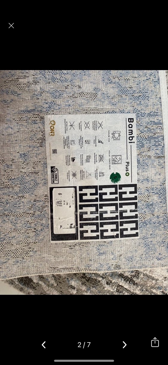 Gri Batik Desenli Halı - Görsel 2