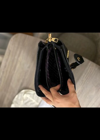 Klasik Şıklıkta Siyah Deri Kadın Çanta - Görsel 5