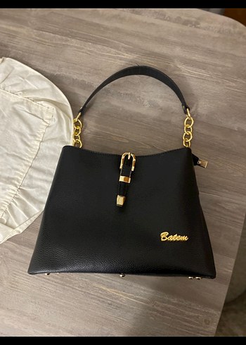 Klasik Şıklıkta Siyah Deri Kadın Çanta - Görsel 2