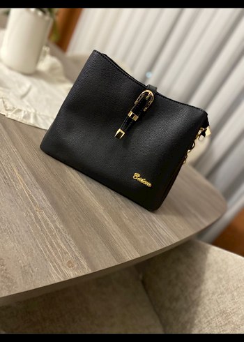 Klasik Şıklıkta Siyah Deri Kadın Çanta - Görsel 3