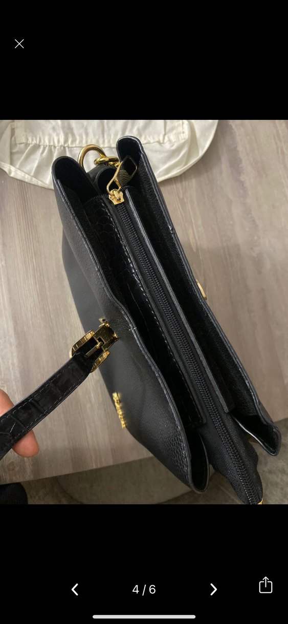 Klasik Şıklıkta Siyah Deri Kadın Çanta - Görsel 4