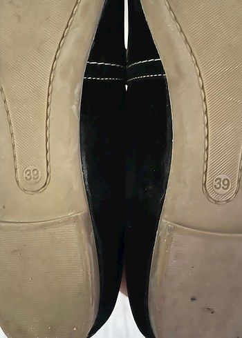 Kahverengi Süet Tokalı Dolgu Topuk Kadın Babet - Görsel 4