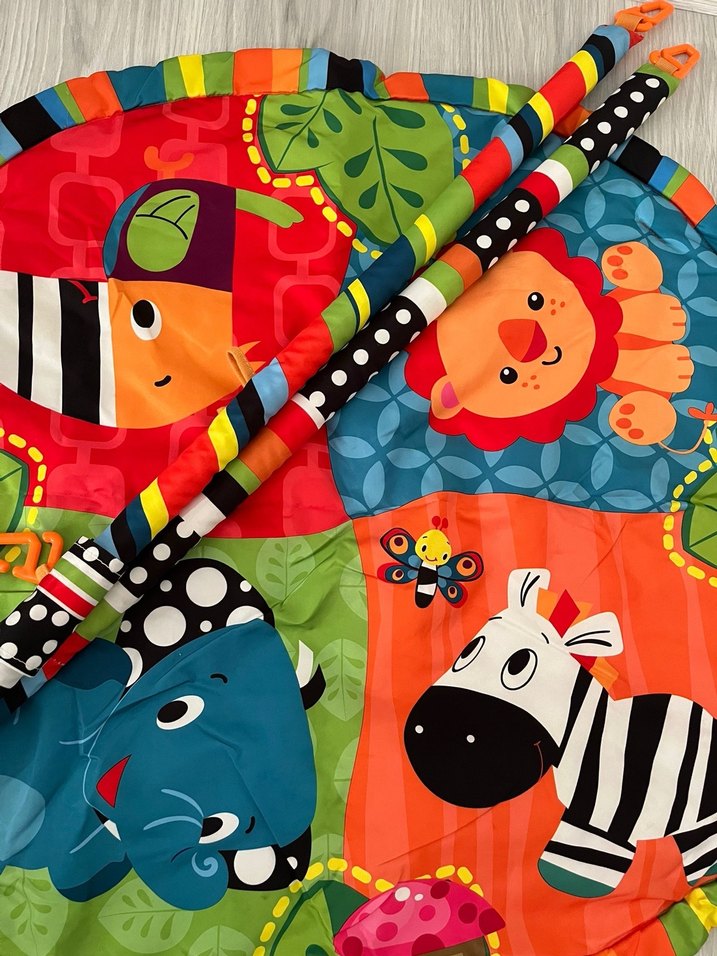 Renkli Yuvarlak Bebek Oyun Matı - Görsel 3