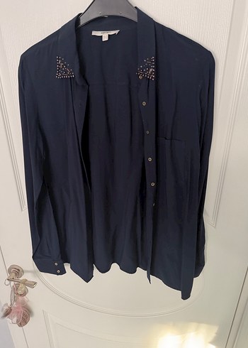 Uzun Kollu Lacivert Basic Gömlek - Görsel 2