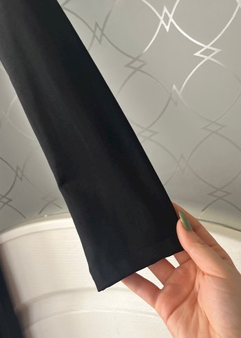 Siyah Uzun Kollu İnce Kesim Uzun Elbise - Görsel 3