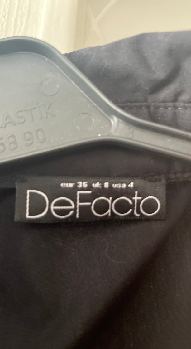 Düğmeli Siyah Midi Kadın Elbise - Görsel 4