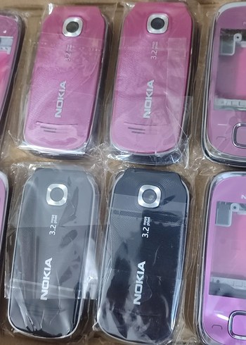 Nokia 7230s orjinal Kasa Parçaları - Pembe ve Siyah - Görsel 2