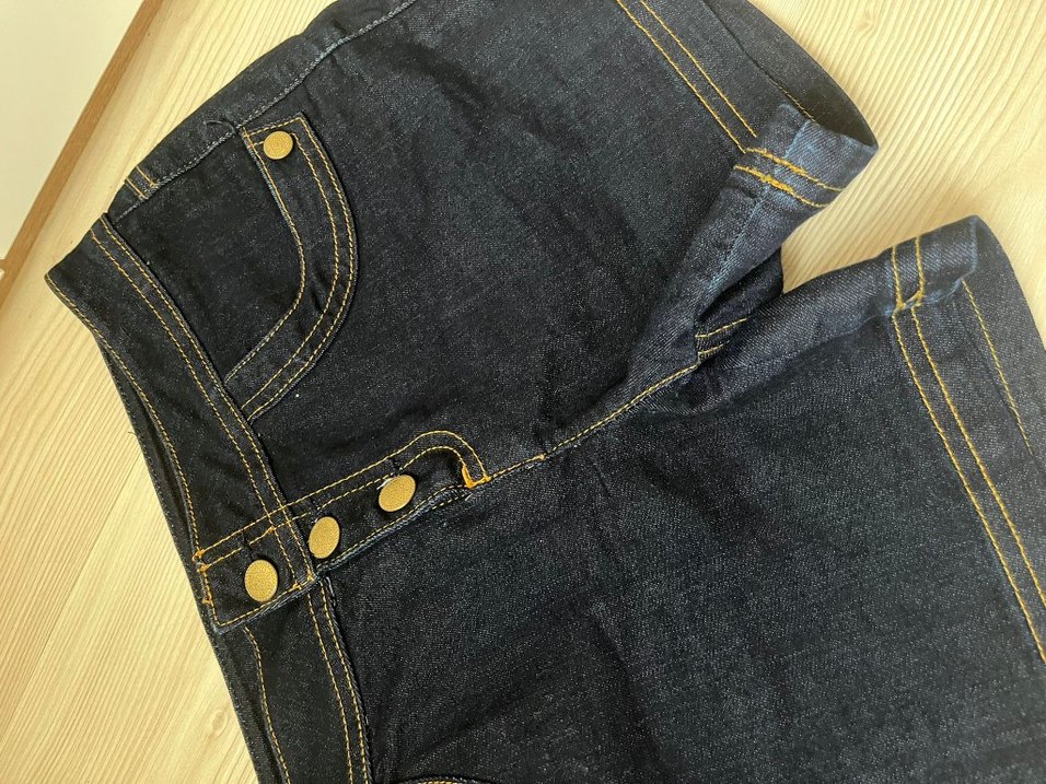 Düğmeli Lacivert Kadın Denim Şort - Görsel 2